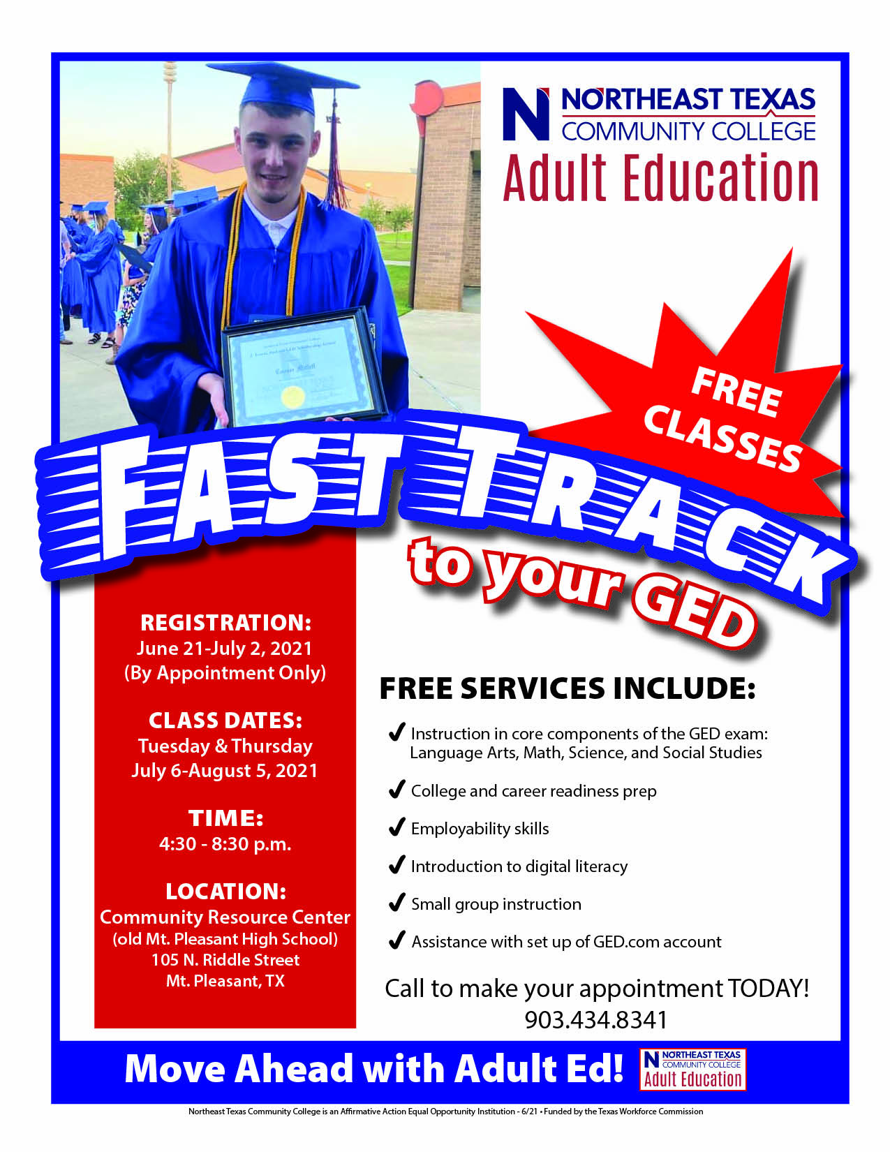 Adult Education offering free Fast Track GED, Computer Literacy classes